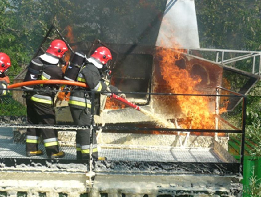 Trenażer dużych pożarów zewnętrznych Helideck 1